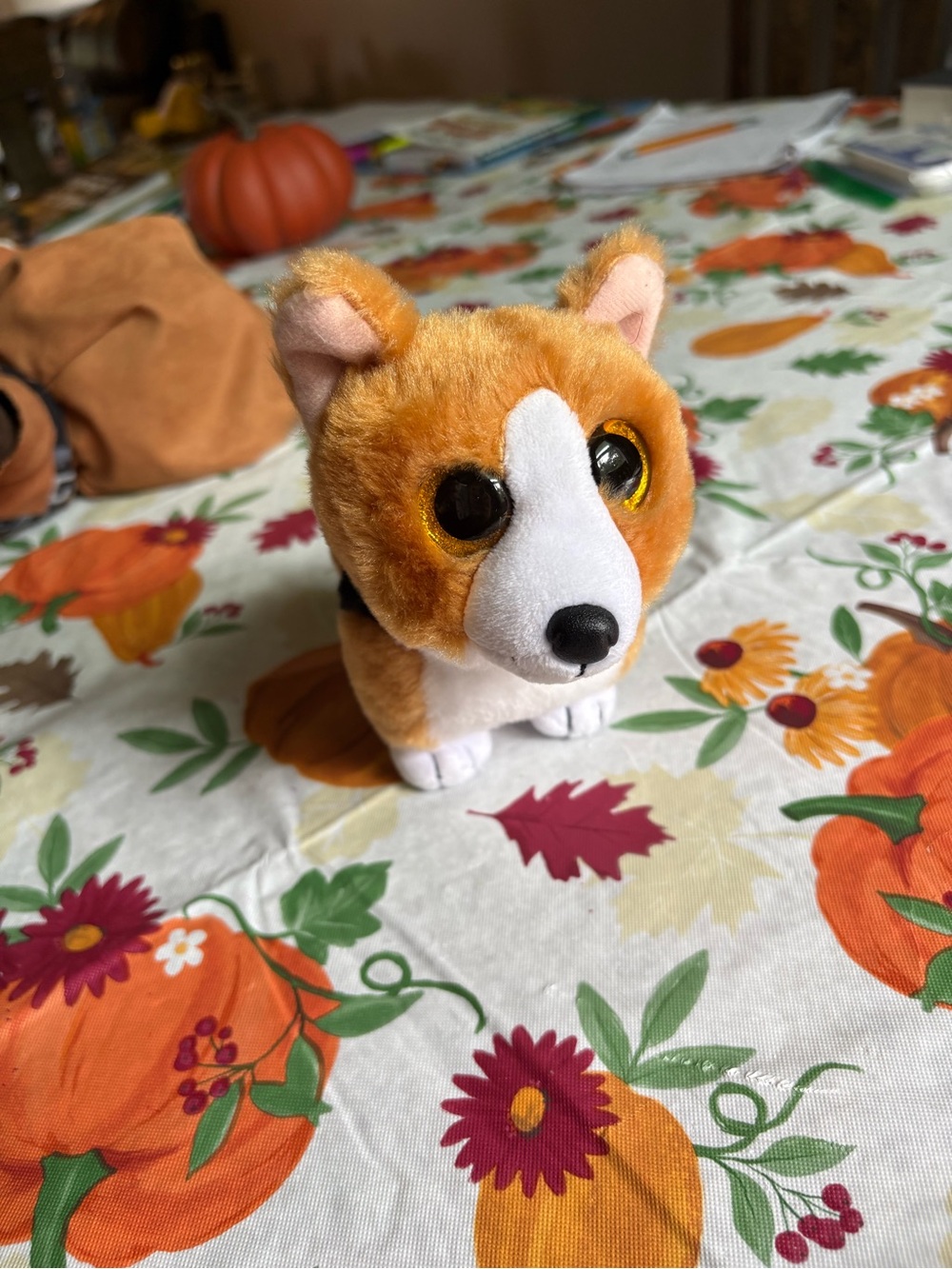 Plush Corgi Toy - Orange and White Small Pets Plush 6in
